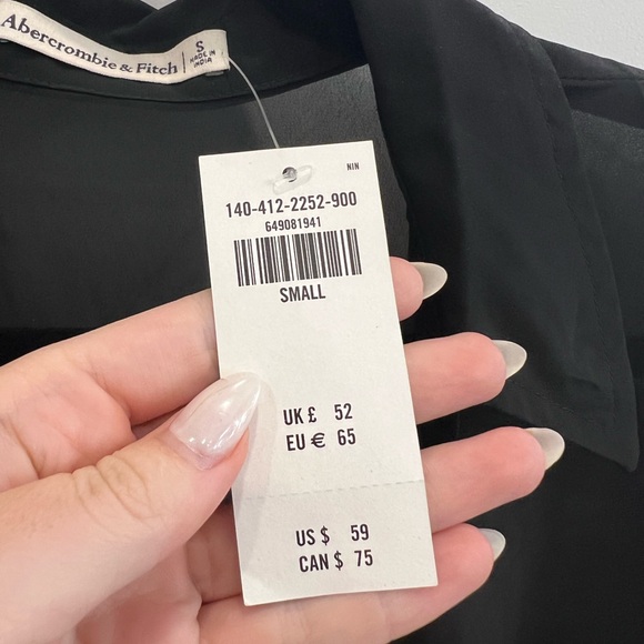 Abercrombie long sleeve sheer button up shirt - Picture 2 of 4